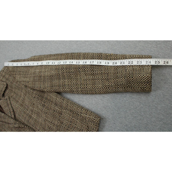 Talbots Blazer Womens Size 8 Brown 2 Button Front Wool Blend Long Sleeve - Picture 11 of 13